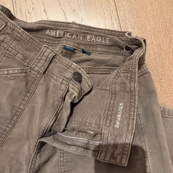 american eagle stretch high-waisted stovepipe utility pant - Picture 6 of 7